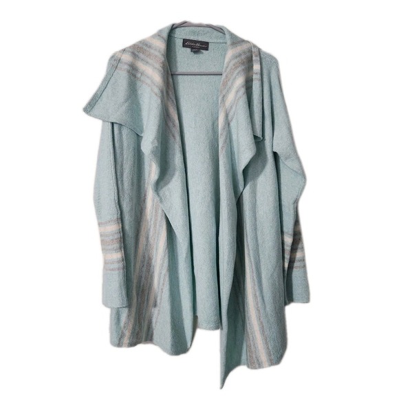Eddie Bauer Sleepwear Cardigan Long Sleeve Women's, Aqua, Size Small - Picture 1 of 9